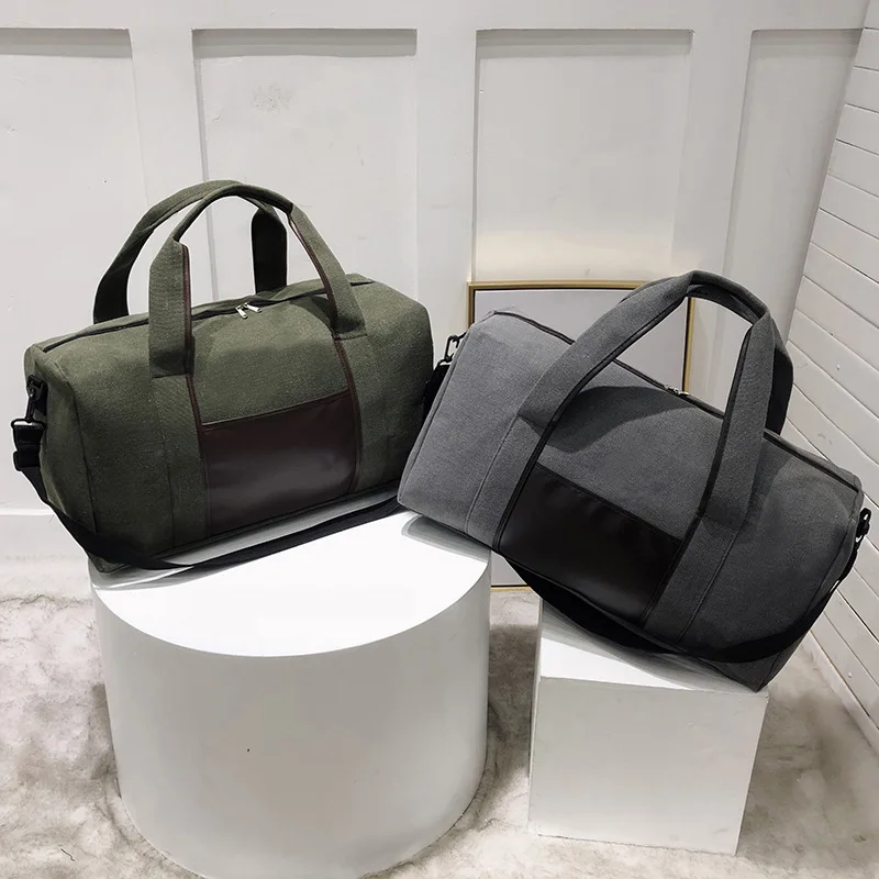

New Style-Travel Bag Large Capacity Short Trip Luggage Bag Canvas Shoulder Sling Bag Crossbody Hand Bag