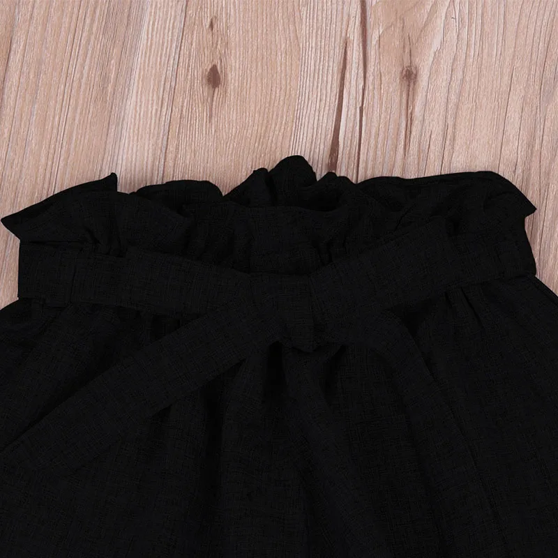 

Girls Kids Two Piece Girls Chiffon Sleeveless Top Bow Shorts Girl Outfit Casual Clothes M09