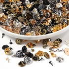 Металлическая брошь с застежкой-бабочкой, 11,4 мм, 50 комплектов