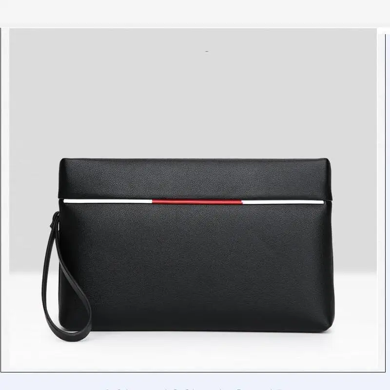 

High-Quality Men's Business Hand Bag Iarge Capacity Classic PU Leather Soft Envelope Bag Ieisure Wallet Iuxury Brand Bag