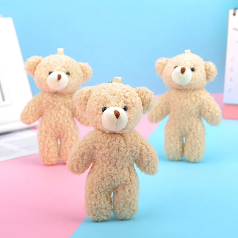 

5Pcs New Teddy Plush Bear Plush Toy Keychain Kids Toys Clothing Backpack Jewelry Accessories 12CM Stuffed Plush Toys