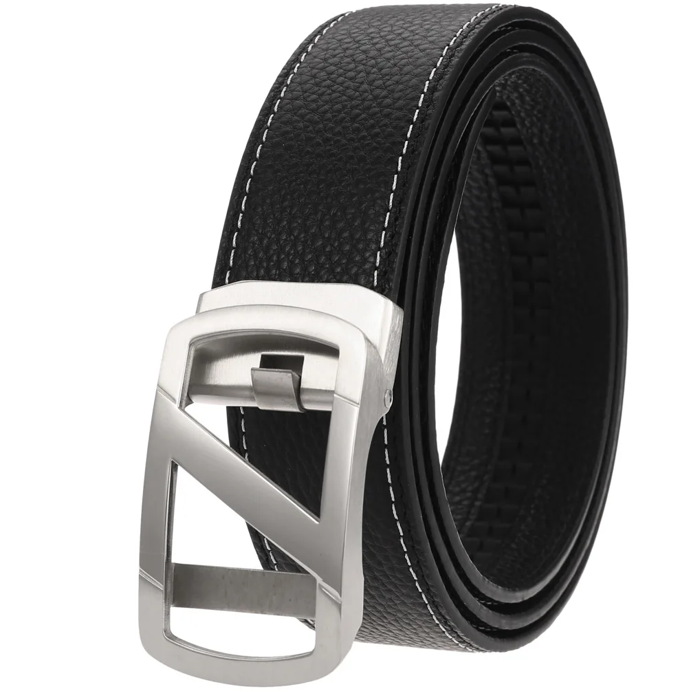 2021 fashion high quality new stainless steel men's first layer belt casual belt women luxury designer brand Automatic buckle