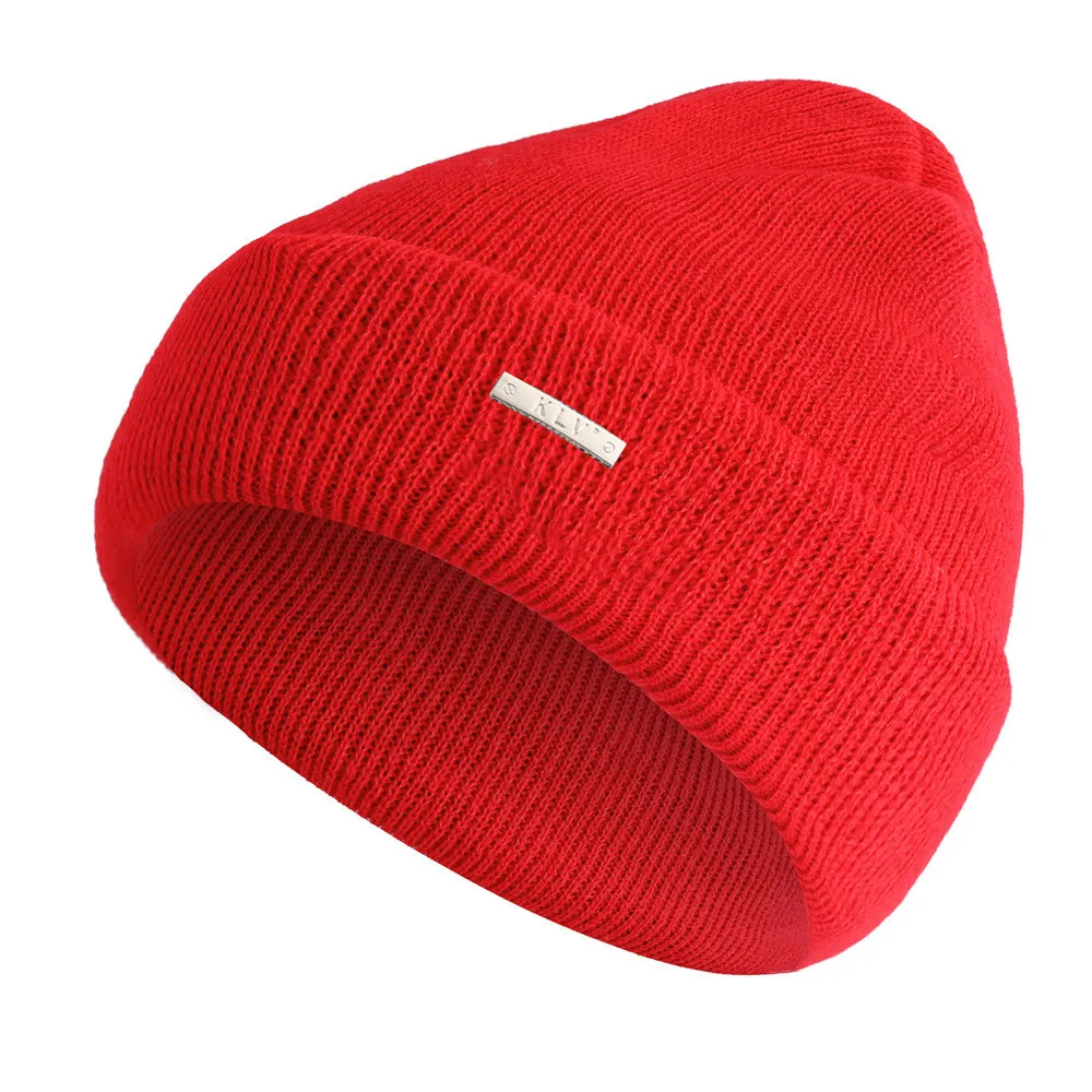 Женская мешковатая теплая вязаная крючком однотонная шапка женская Зимняя