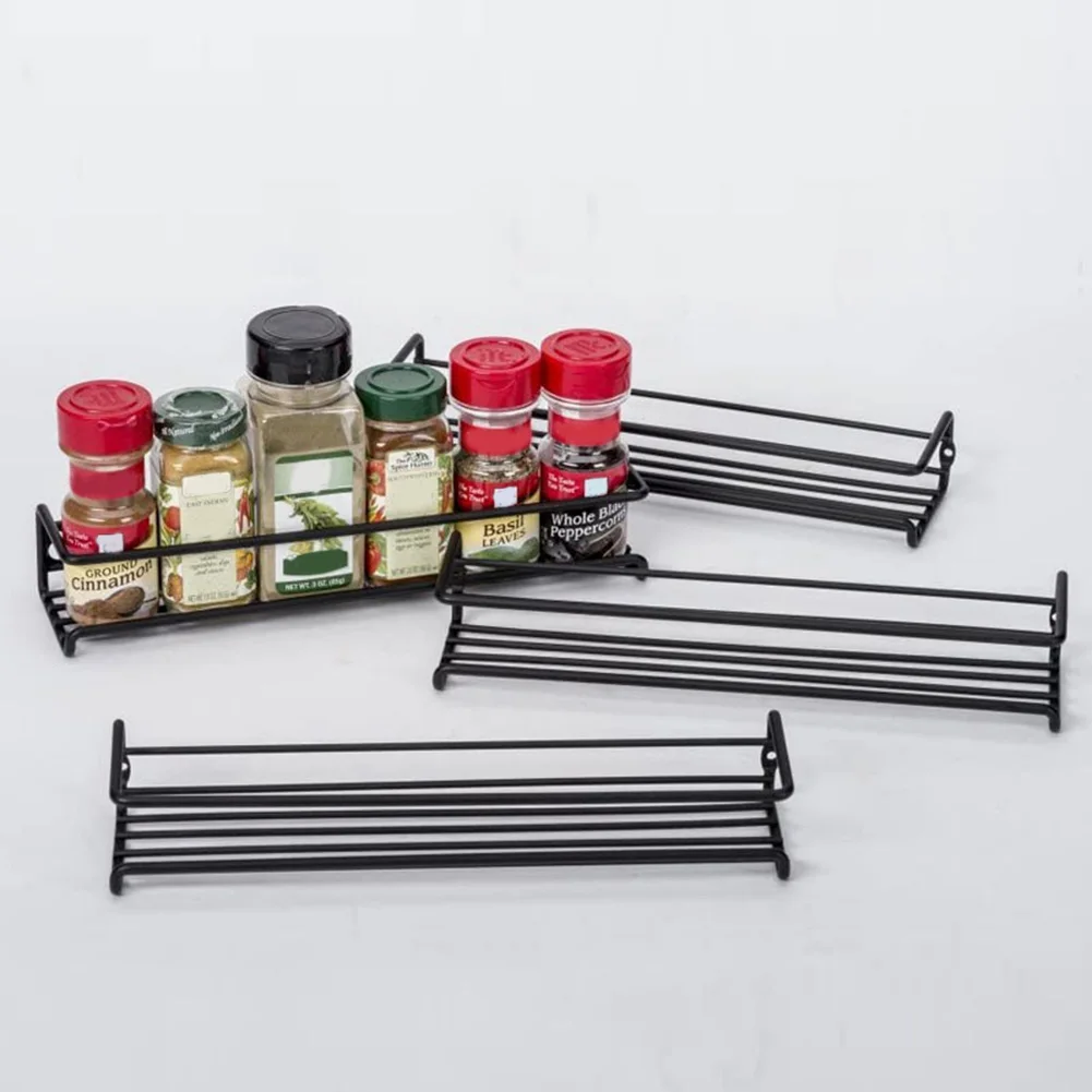 

Wall-Mounted Spice Rack Organizer for Cabinet Spice Shelf Seasoning Organizer for Spice Storage L23