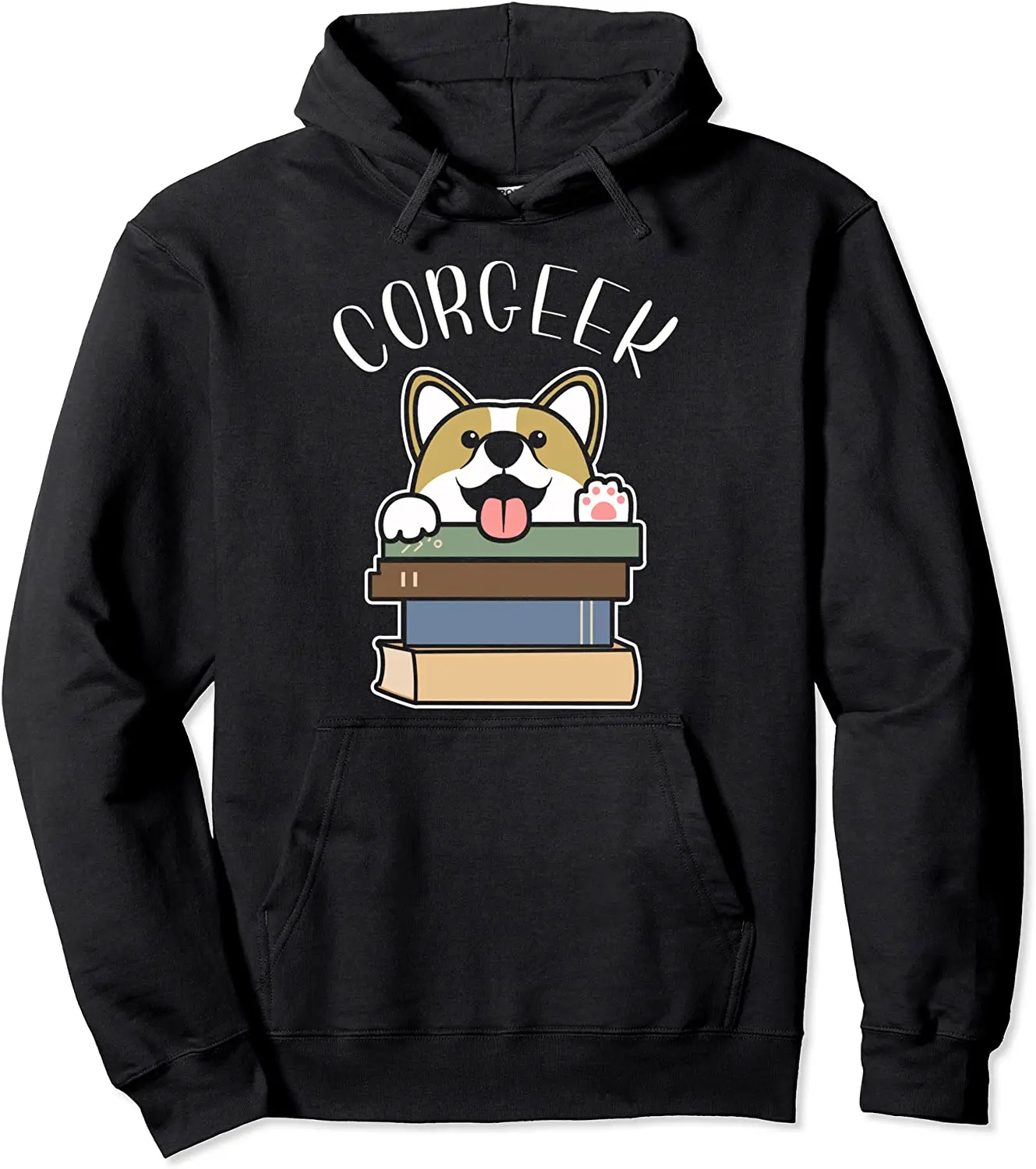 

Funny Corgi Book Lovers Gift design Pullover Hoodie