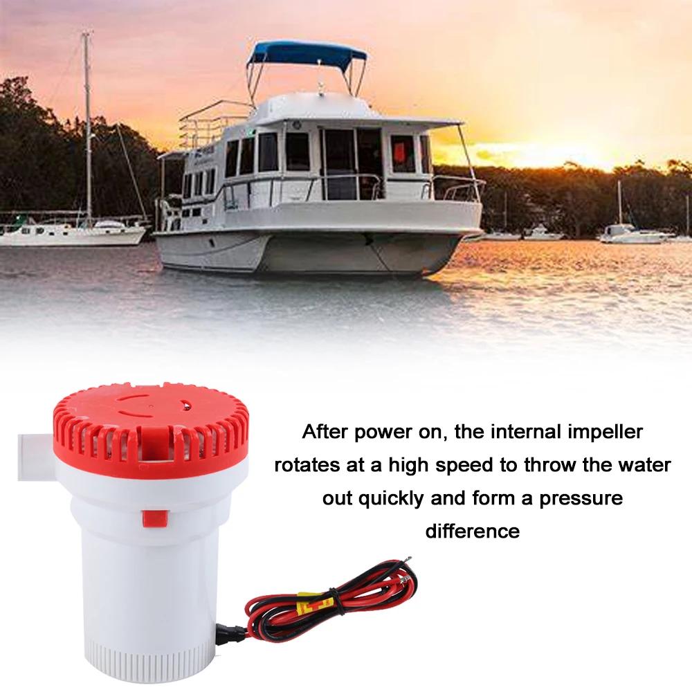 

Bilge Pump 1500GPH / 2000GPH Bilge Pump Direct Current Electric Submersible Pump Yacht Pump Water Pump for Boat Seaplane Motor