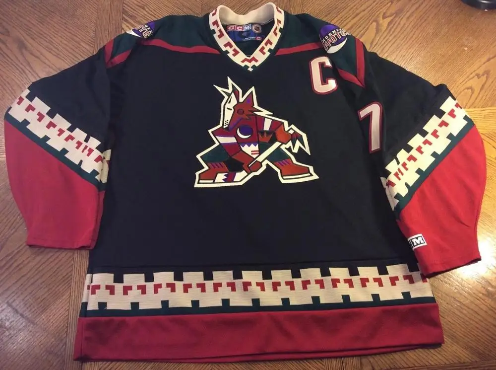 

Phoenix Coyotes 19 Shane Doan 7 Keith Tkachuk MEN'S Hockey Jersey Embroidery Stitched Customize any number and name