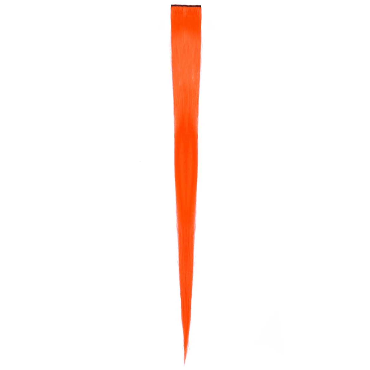 Orange Длина 55 см, прямые накладные волосы цвет волос кусок волос на заколках для наращивания Выделите Радуга волос полоса несколько Цвет бесшовные Заколки для волос - Цвет: Orange