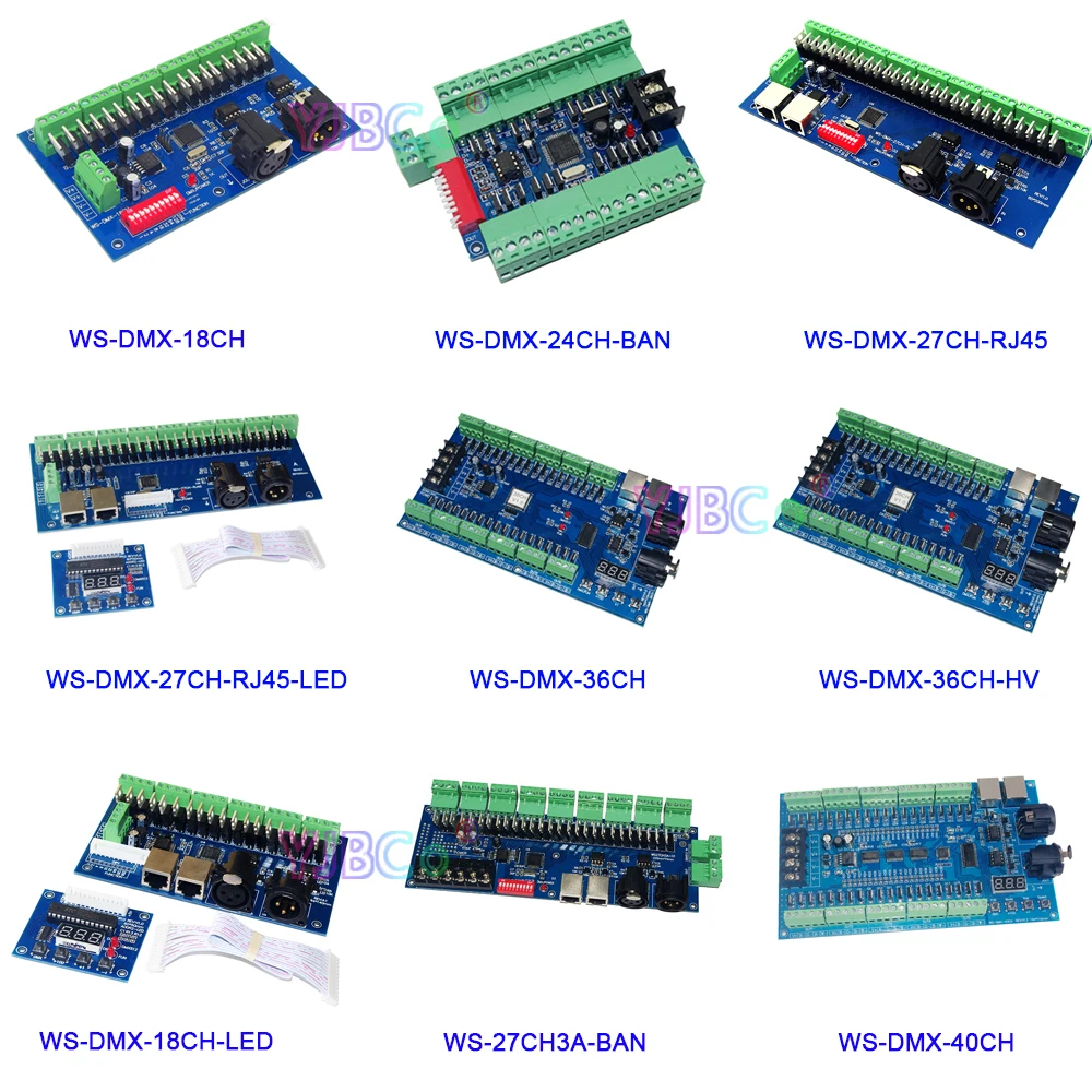 

5V 12V 24V 36V 18CH/24CH/27CH/36CH/40CH DMX512 RGB RGBW DMX512 LED Controller,DMX512 Decoder for LED strip light led module