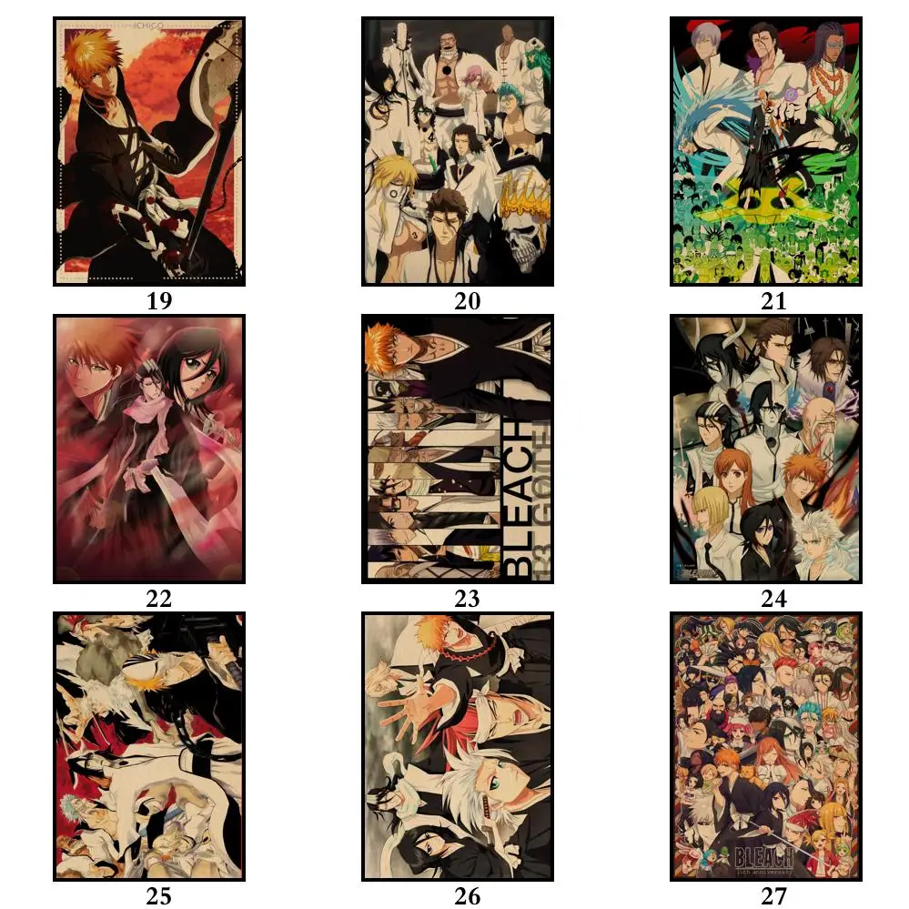 40 стилей Аниме отбеливатель фотография Картина Настенная Наклейка для кофейни