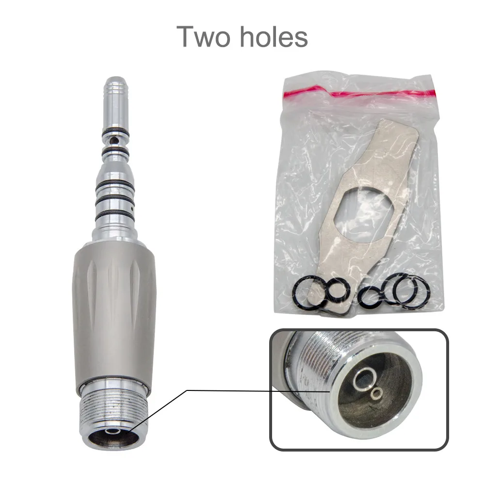 

Medical Supplies Coupler 2 Holes Kavo Style High Speed Air Turbine Dentiste Optical Fiber LED handpiece Dentistry Accessories