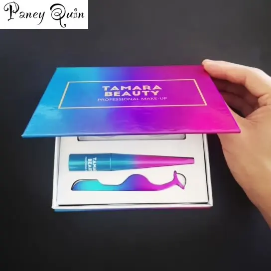 

Makeup False Eyelashes Magnetic Liquid Eyeliner Magnet Eyelashes Set with Tweezers Without Glue Magnetic Lash Boxes Packaging