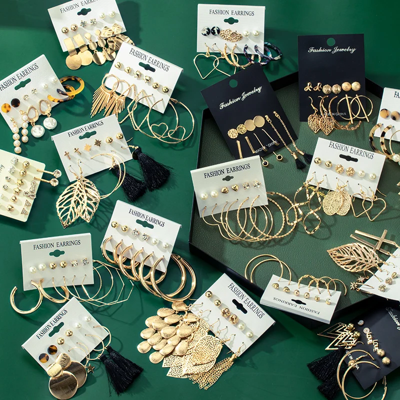 Набор серег POXAM в Корейском стиле с кисточками из акрила Женские Геометрические