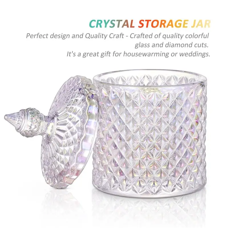 1 шт. стеклянная конфетная коробка модный портативный контейнер для хранения