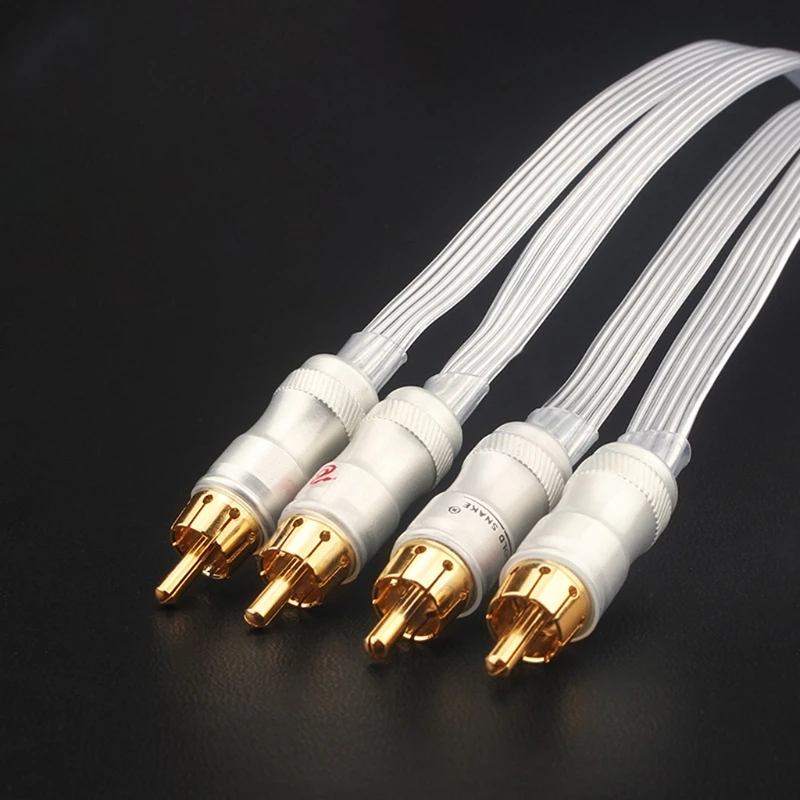 

Single Crystal Copper OCC Silver-plated 0.5m Signal Line HIFI Audio-Line Cable