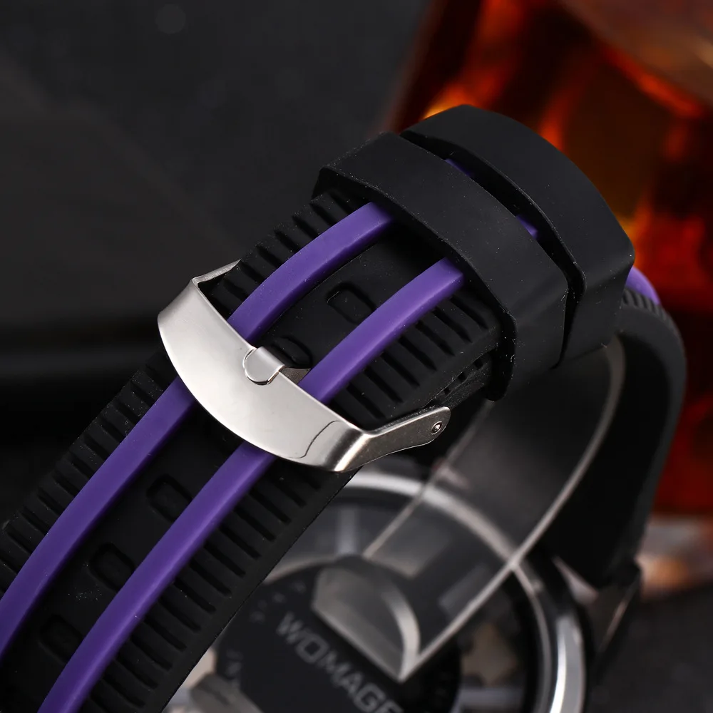 

Creative Transparent Cutout Imitation Mechanical Watch Male and Female Students Sports Silicone Couple Watch designer watch