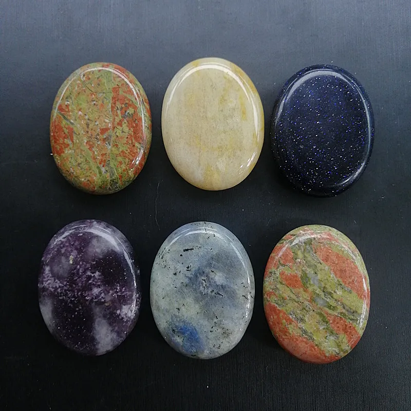 

Natural Chakra Tumbled Stone Quartz Crystal Pocket Thumb Palm stones Crystal Reiki Healing Meditation or As Worry Stones