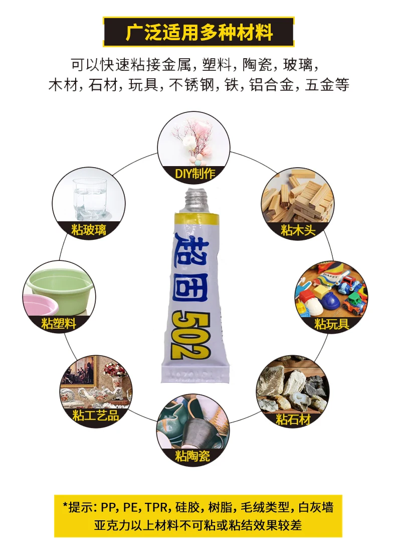 12 шт. цианакрилатный быстросохнущий клей крепкий набор для быстрого искусства