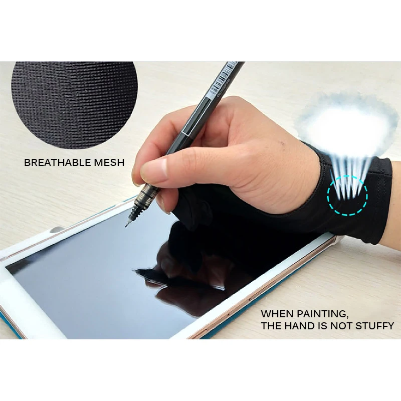Two-fingers Artist Anti-touch Glove for Drawing Tablet Right and Left Hand Anti-Fouling ipad Screen Board | Компьютеры и офис