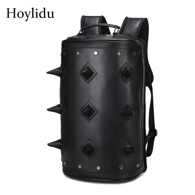 Мужской рюкзак из ПУ кожи с заклепками|Мужские рюкзаки| |