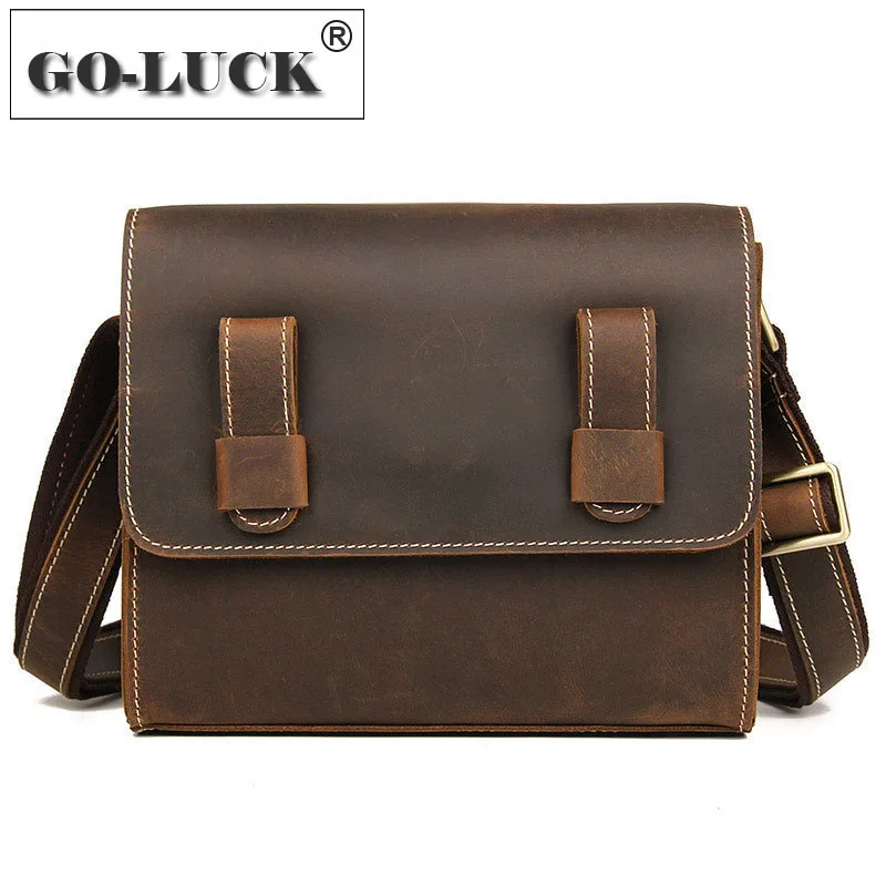 Женская сумка-мессенджер из коровьей кожи сумки через плечо Crazy Horse Винтаж Малый