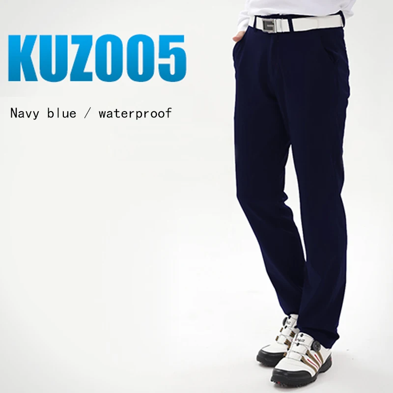 Waterproof Navy Blue Отправить шотландки! Мужские Гольф Теннис; бейсбол одежда Тонкий Полный длинные брюки тонкие свободные брюки повседневные брюки Версия De Golf Pour Hommes одежда - Цвет: Waterproof Navy Blue