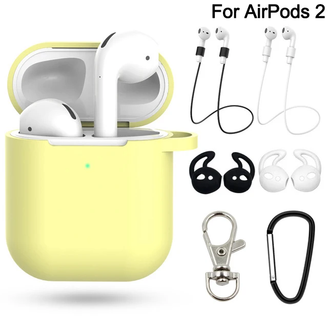2 Yellow Set 7 шт./компл. идеальный чехол для airpods 2 для airpods pro 3 Earpods чехол для IPad air стручки pro funda для airpod Чехол чехол Аксессуары - Цвет: 2 Yellow Set