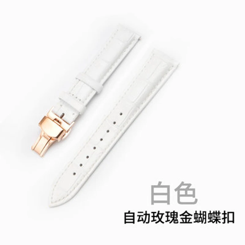 

double head layer cowhide Genuine leather watch stra Wristwatch strap 12MM 14MM 16MM18MM Women Men Cowhide Bracelet Accessories