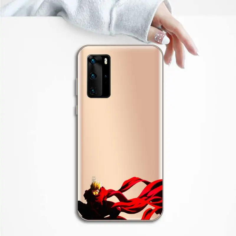 

TriGun Stampede Wolfwood Phone Case Transparent for Huawei P20 P30 P40 lite pro P smart 2019 honor 8x 10i