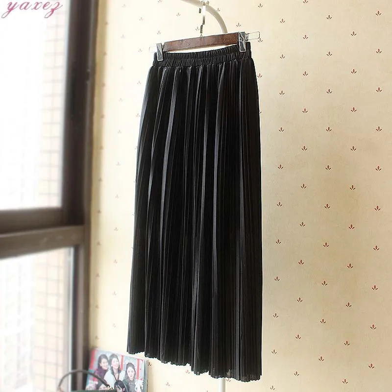 

Lady Pleated Skirt High Waist Skirt Long Skirt Female Metallic Women Skirt Women's Mesh Skirt Clothes Plus Size Skirts Womens