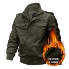 Тактические военные куртки, армейское хлопковое пальто, Мужская ветровка, зимние куртки-пилоты с флисовой подкладкой, Повседневная приталенная одежда-Карго