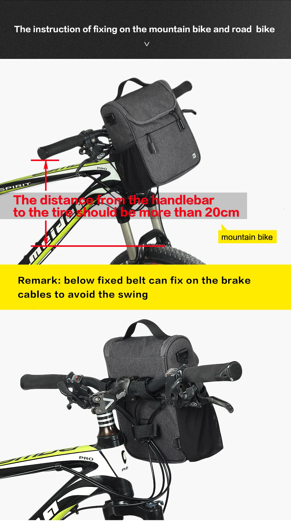 Rhinowalk многофункциональный держатель на руль сумка 5л большая емкость MTB дорожный велосипед Передняя труба сумка Велоспорт сумка через плечо с водонепроницаемым чехлом