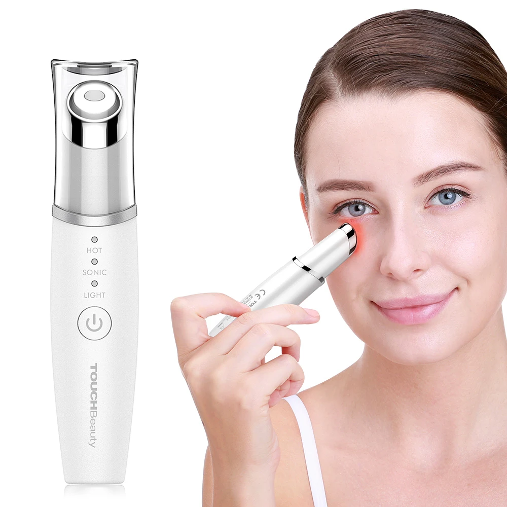 

TOUCHBeauty Eye Facial Massager Ionic Wand Dark Circle Remover with 42℃ Heated, Rechargeable Sonic Eye Massager for Anti-Ageing