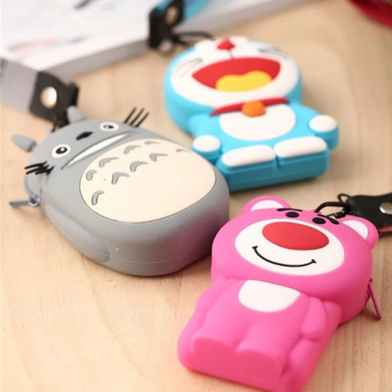 Милые Мультяшные женские кошельки, маленькая коробка для Airpods, чехол, силиконовый мини кошелек, дамская сумочка для карт, клатч, кошельки, женские кошельки и кошельки