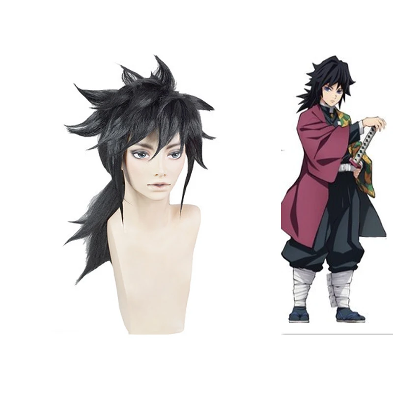 

Kids Tomioka Giyu Cosplay Costume Boys Girls Halloween Party Demon Slayer Kimetsu no Yaiba Full Set Clothes Kimono Uniform