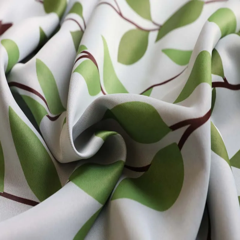 Светонепроницаемые занавески GYC2248 для гостиной с листьями и птицами спальни