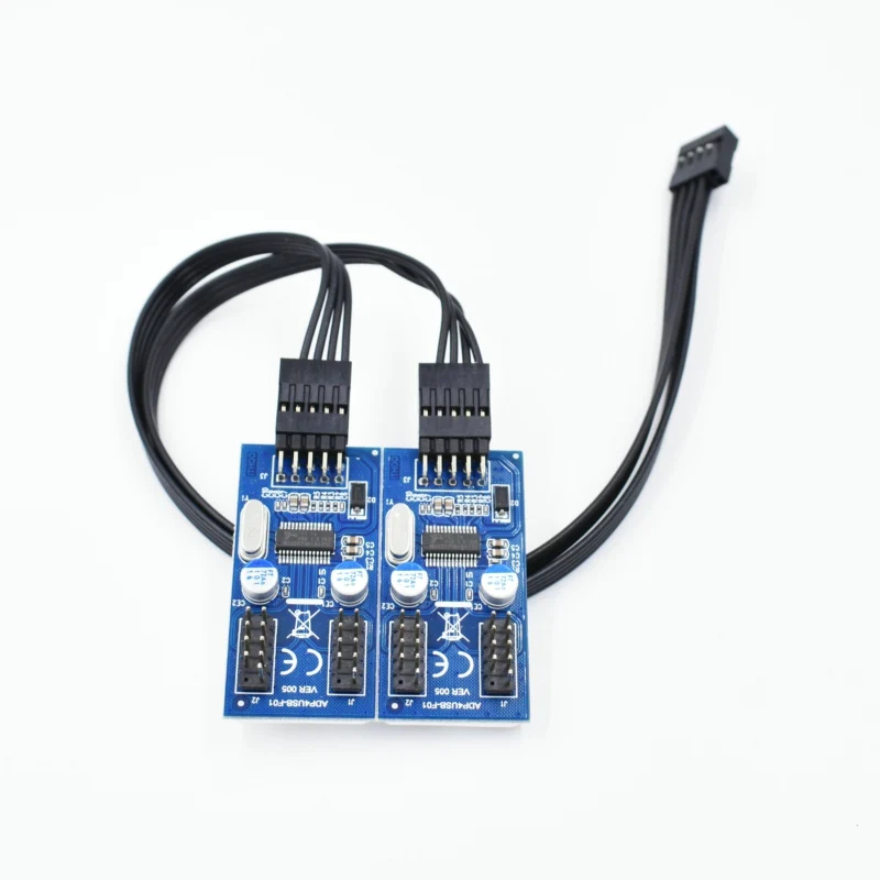 25 шт./лот материнская плата 9pin Header к 4x9-pin (10pin) Мужской y-spliter удлинитель адаптер