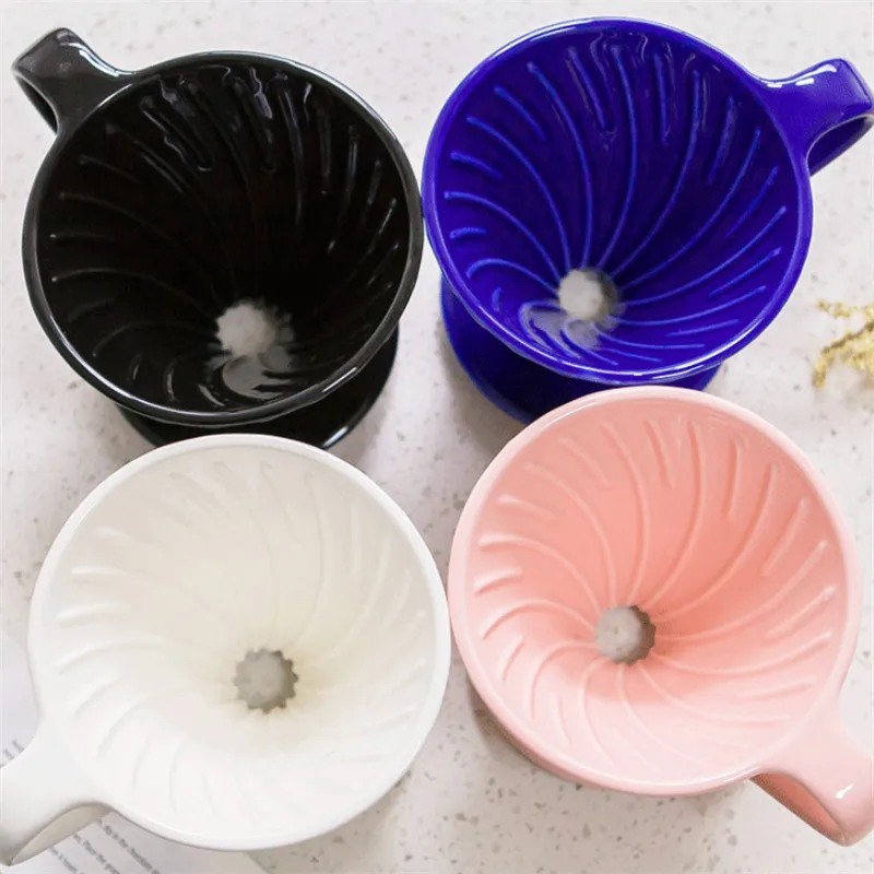 Керамические фильтры для кофе V60 кофейный фильтр чашка фарфор Перманентная