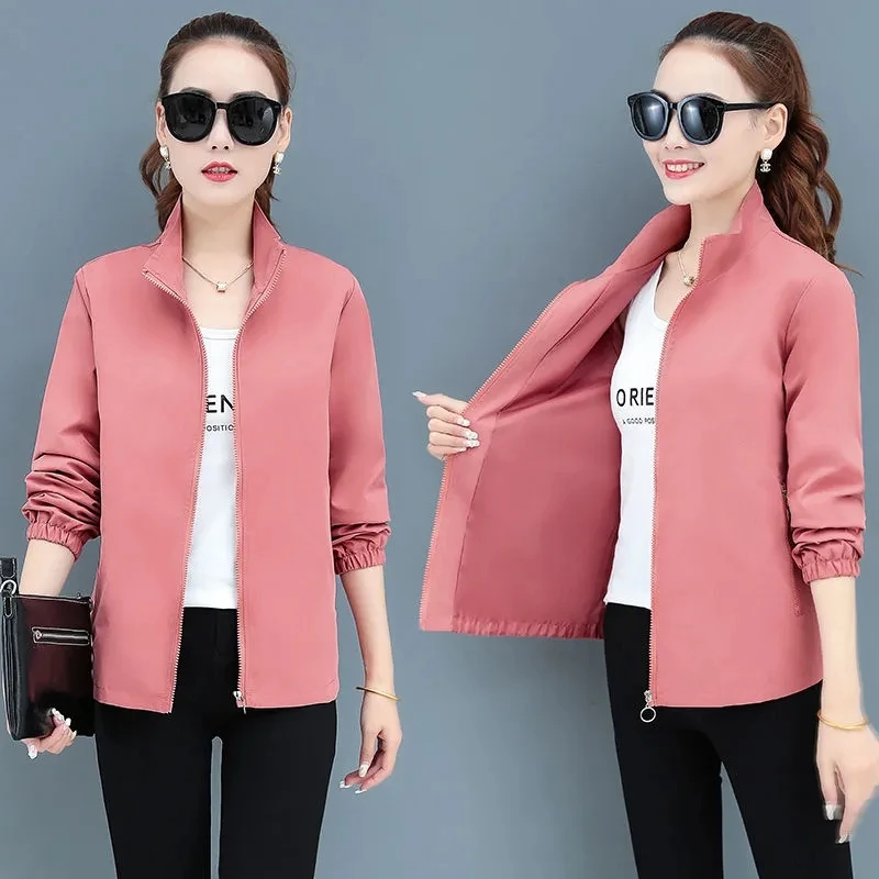 Ветровка женская с длинным рукавом модная верхняя одежда в Корейском стиле для