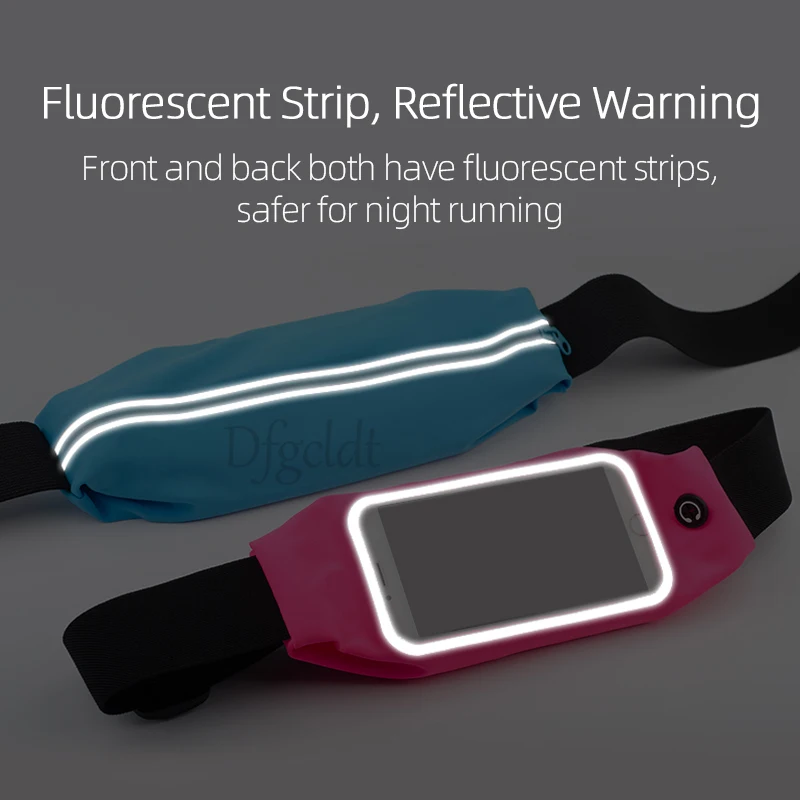 6 inches Sports Running Waist Bag Outdoor Jogging Belt Waterproof Phone Bag Case Gym Waist Holder Cover for iPhone Samsung Phone