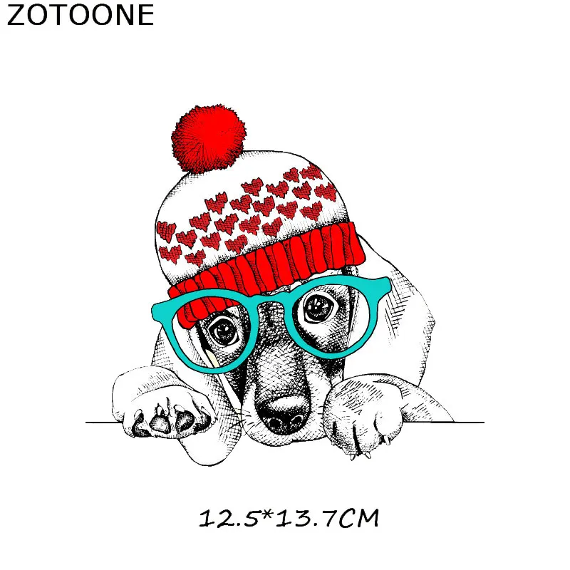 ZOTOONE милая собака мультфильм Железная на патч для детей наклейка на одежду DIY животных Тепловая аппликация передачи для футболки с принтом G - Цвет: 96