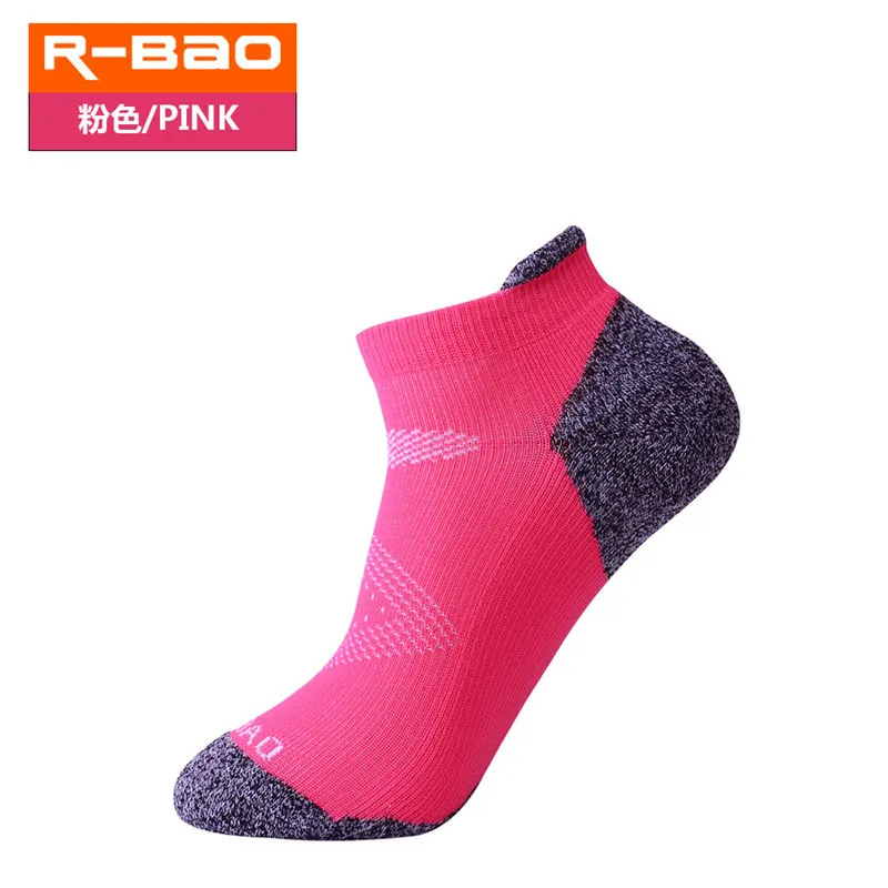 R-BAO, элитные низкие носки для бега, Аляска, крутые спортивные носки для мужчин, европейские размеры 40-44, женские, розовые, для марафона, впитывающие влагу, для походов на открытом воздухе - Цвет: M EU 35-39
