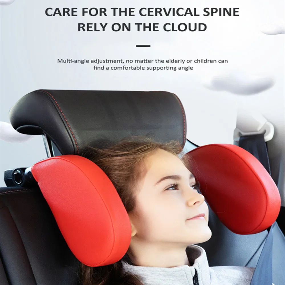 

1PC Car Neck Headrest Pillow Cushion Seat Support Head Restraint Seat Pillow Neck Travel Sleeping Cushion For Kids Adults