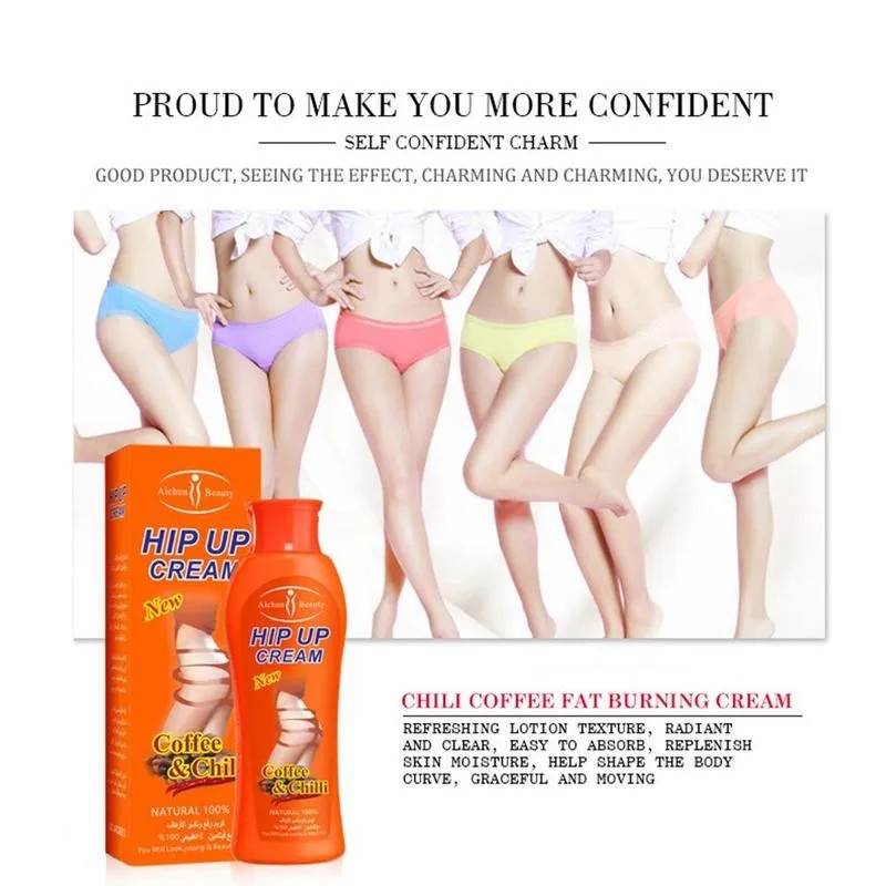 Крем для увеличения ягодиц имбирный кофе Chilli Hip Ass большой крем 200 г