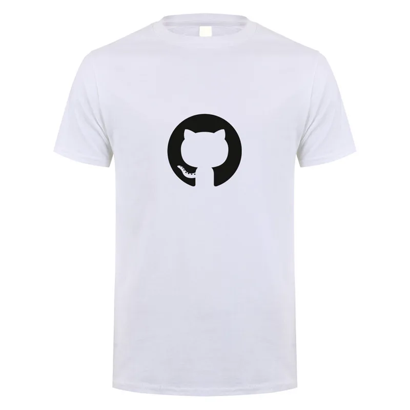 White Футболка Github программатор программа ape Программирование гиковская рубашка футболка с короткими рукавами LH-149 - Цвет: White