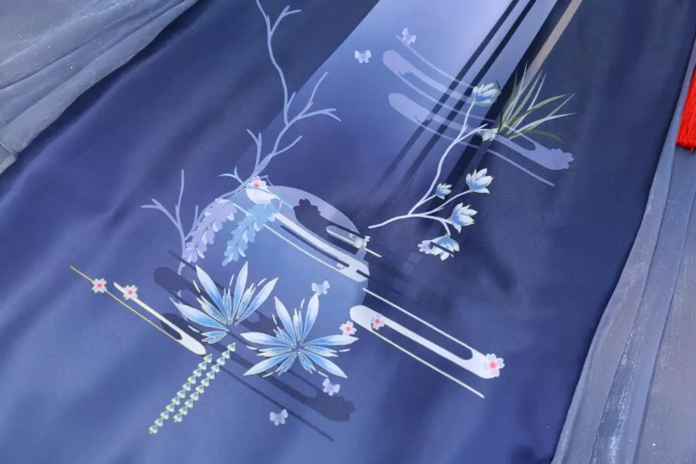 

Chinese style han element sweet lolita dress retro stand printing high waist kawaii dress gothic lolita op kawaii girl loli cos