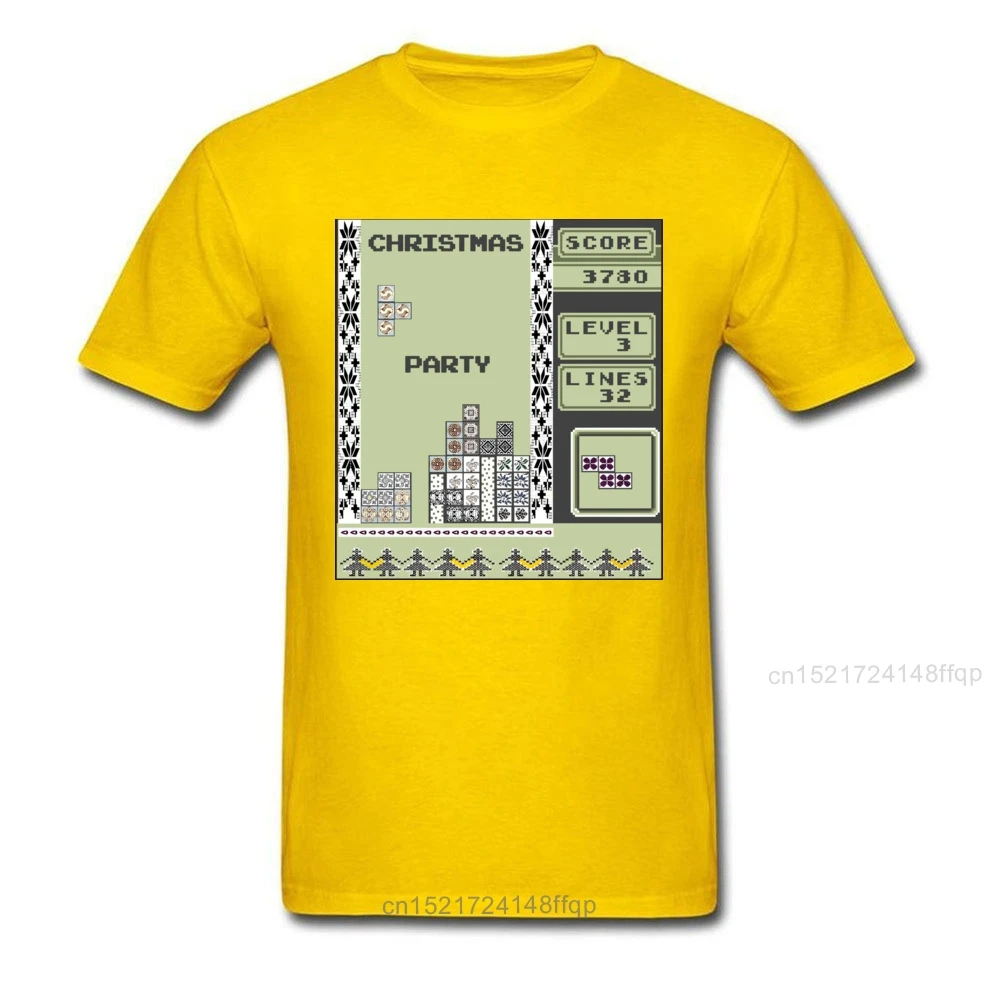 Comics Tetris Мужская футболка уродливые футболки для рождественской вечеринки