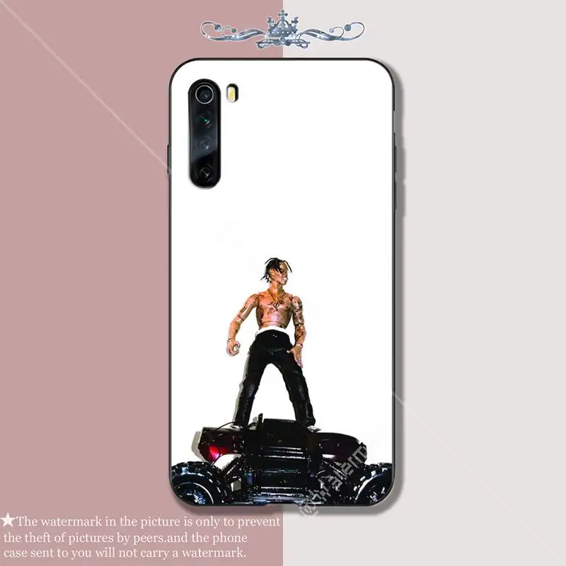 Maiyaca Travis Scott Rapper Silicone black case coque for xiaomi redmi 4X 5 plus 6 6A 7 7A 8 8A 9 note 4 T pro max cover | Мобильные