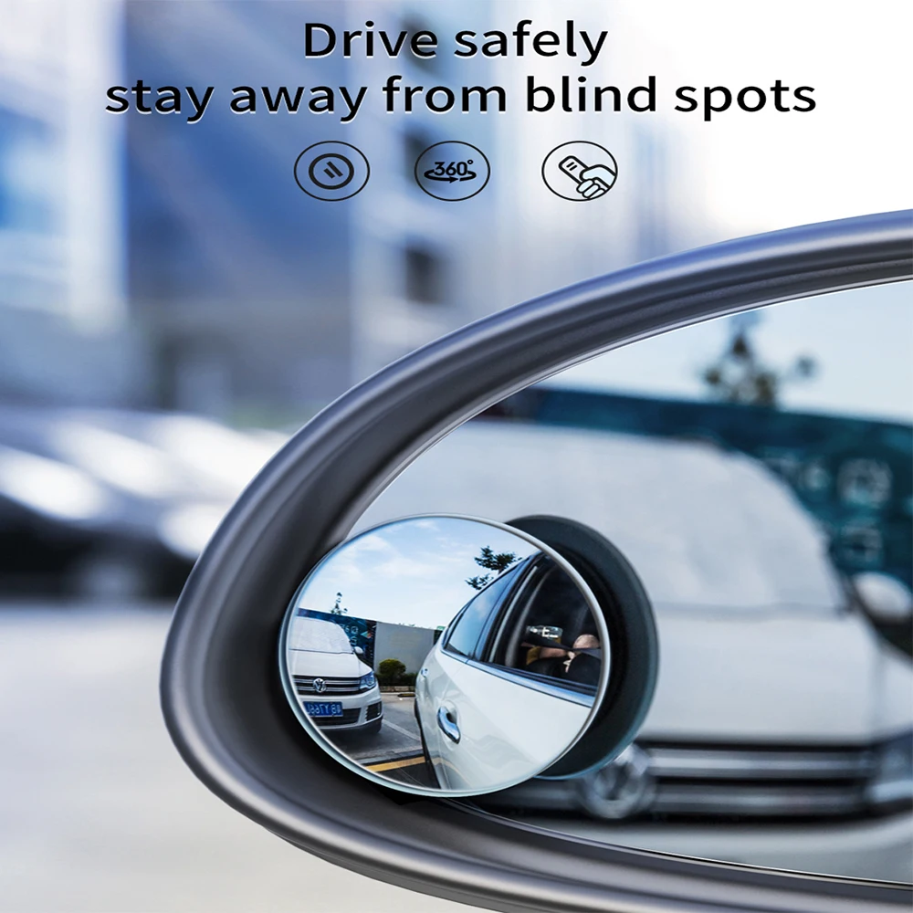 2 шт. Автомобильное Зеркало для слепых зон HD выпуклое зеркало авто заднего вида 360