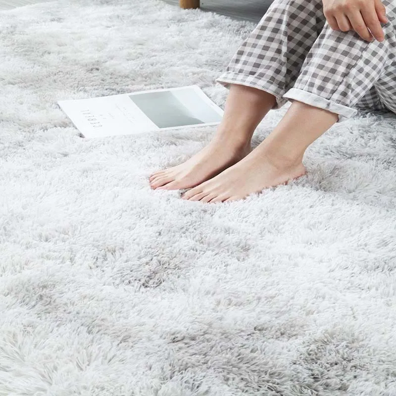 Mcao Гостиная ПЛЮШЕВЫЕ ЛОХМАТЫЙ ковер Ультра мягкий современный уголок тонкая